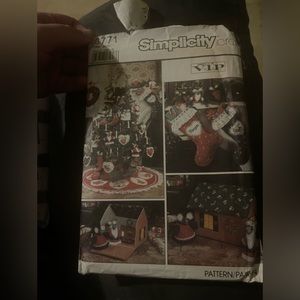 Simplicity Crafts Christmas Decorations Sewing Pattern 8771 Uncut
